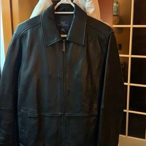 Brooks brothers leather jacket